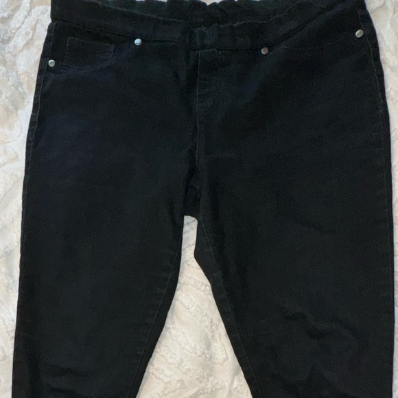 Faded Glory Stretch Denim Jeggings Black Legging Skinny Pants Sz 10 - Picture 3 of 7